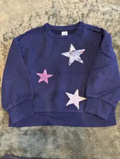 GAP KIDS 星スパンコール　トレーナー ネイビー　110㎝