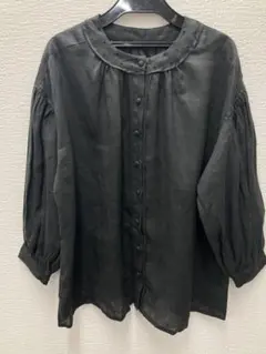 北欧暮らしの道具店 香菜子さんとつくった2WAYリネンブラウス ブラック