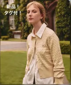 新品✨POLO BCS❤️VIS別注ミニケーブルコンパクトニットカーディガン