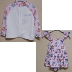 【新品】100 パウパトロール ワンピース水着&ラッシュガード