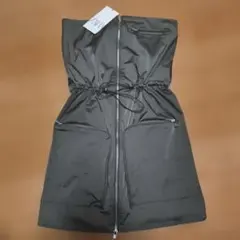 新品　ZARA ザラ　ストラップレス　ワンピース　カーキ　ミニワンピース