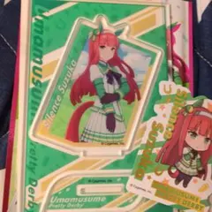ウマ娘 ビッグアクリルスタンド サイレンススズカ ステッカー付き DAISO