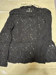 GU 黒 レース 長袖トップス　XL