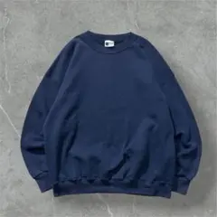 90s PRO SPIRIT アメリカ製 無地ブランクスウェット紺古着XXL