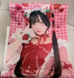 逃げ水あむ チームいちご フェイスタオル きゅるりんってしてみてのサムネイル