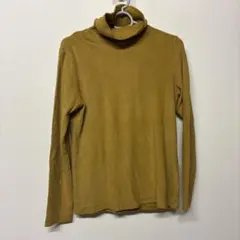 タートルネック M マスタード