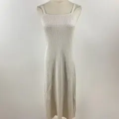GU ジーユー マルチウェイリブニットワンピース ロング丈 キャミワンピース M