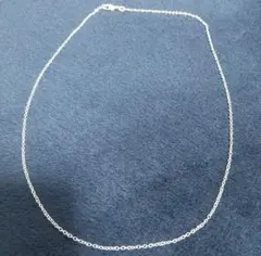 【新品】SV925 約50cm 細身シルバー925サークルチェーンネックレス