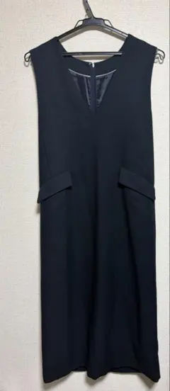 Green label relaxing ノースリーブ黒ワンピース