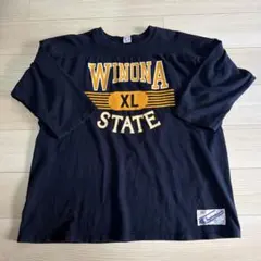 80s champion トリコタグ　フットボールシャツ　Tシャツ　ネイビーXL