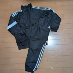 adidas ブラック ジャージ　上下セット J160 WIND.RDY
