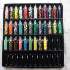 最終！ビーズ・装飾パーツセット 33本入り レジン用品