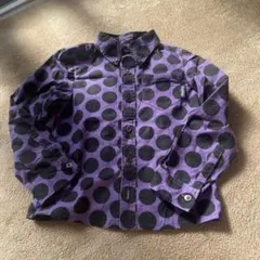 ChubbyGeno 長袖シャツ 120 紫・黒ドット