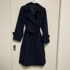 ユニクロ　ネイビー トレンチコート