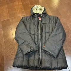 DIESEL フード付き中綿コート 黒