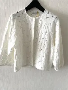 【ネミカNEMIKA】byレリアン　 花刺繍　レースジャケット・ボレロ　サイズ2