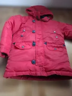 Poloラルフローレン 赤 中綿コート フード付き　サイズ7