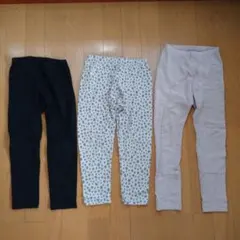 ユニクロ キッズ ボトムス レギンス 3枚 110cm まとめ売り ③