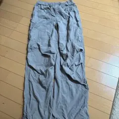 グレー カジュアルパンツ ゴムウエスト