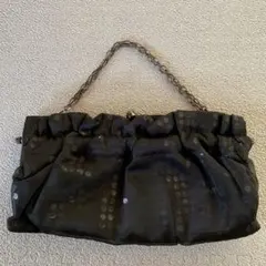 クラッチバッグ☆ブラック　パーティバッグ　黒　パーティー　結婚式　お呼ばれ