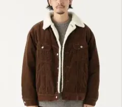 Lee ボアジャケット ストームライダー ブラウン　コーデュロイ XL