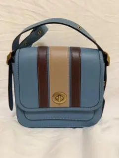 COACH ターンロック ショルダーバッグ ブルー