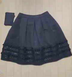 新品☆TO BE CHIC リボン　スパンコール スカート エムズグレイシーのサムネイル