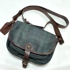 ポロラルフローレン タータンチェック ショルダーバッグ チャーム PVCレザー