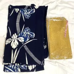 浴衣　帯セット　菖蒲柄のサムネイル
