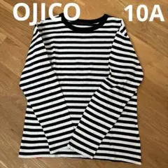 オジコ　OJICO 10A 長袖Tシャツ　ボーダー　白黒