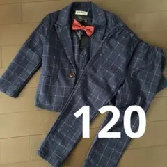 HANWEISI ネイビー チェック スーツ　4点セット