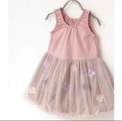 【80】美品　パンパンチュチュ バルーン ワンピース ピンク