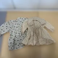 アプレレクール　花柄・ドット柄コットンワンピース2点セット