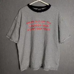 PAGEBOYLIM ボーダー 半袖Tシャツ 英字プリント PRISETIUMのサムネイル