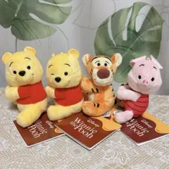 【コンプリート全4種セット】くまのプーさんくっつきマスコット