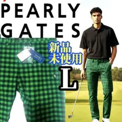 新品未使用✨PEARLY GATES 6 ゴルフパンツ 総柄 チェック 緑 黒