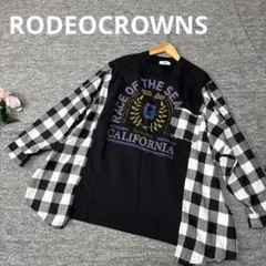 RODEOCROWNS ロデオクラウン　ロンT 長袖　ビッグサイズ　M ブラック
