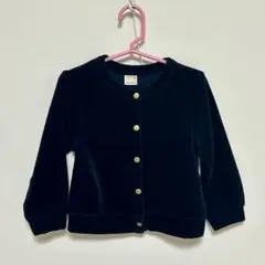 【美品】petit main ネイビー コーデュロイ カーディガン 100cm