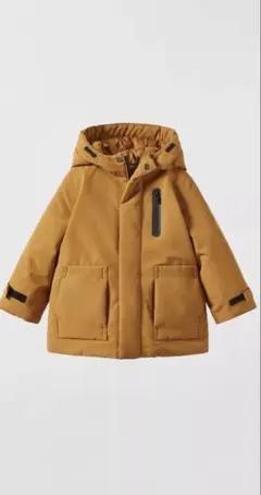 ZARA マスタードカラー フード付きコート　110センチ