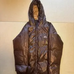MILLET フード付きブラウンダウンジャケット リバーシブル