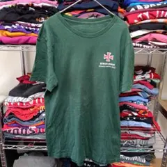 00s海外製メンズ古着S男女兼用ヴィンテージ緑イベントロゴtシャツUSA直輸入のサムネイル