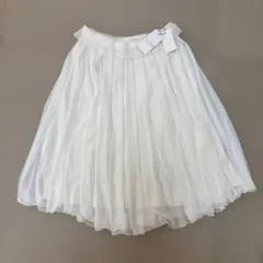 anyFAM ホワイト プリーツスカート　フォーマル