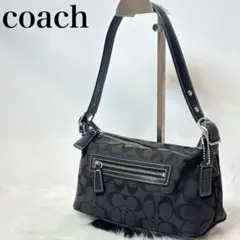 COACH コーチ シグネチャー ワンショルダーバッグ Y2K 黒 チャーム付