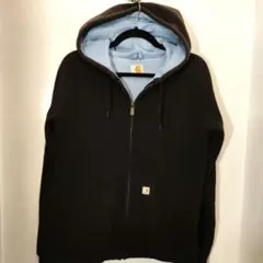 90s,Carhartt 裏サーマル ジップパーカー ネイビー