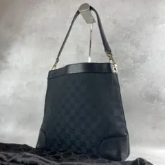 美品✨GUCCI GGキャンバス×レザー 型押しロゴ ワンショルダーバッグ 金具