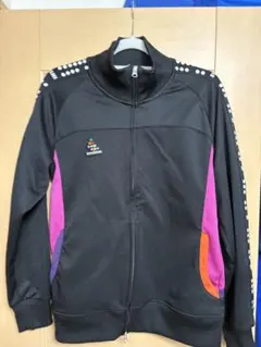 Mサイズ ジップアップジャージ 黒紫オレンジ