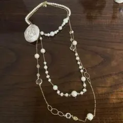 SCOT CLUB　スコットクラブ　パールビーズ　ネックレス 3連