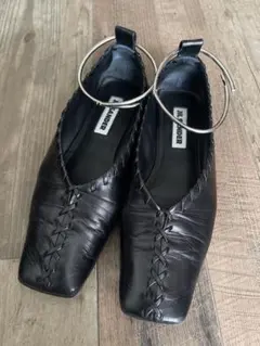 JIL SANDER アンクレット バレエシューズ ブラック 23,5cmのサムネイル
