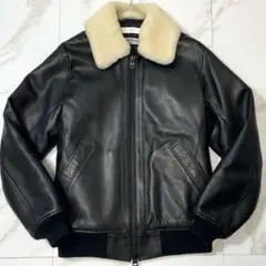 【美品 羊革】ユナイテッドアローズ フライトジャケット G-1 A-2襟ムートン