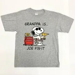 スヌーピー GILDAN Tシャツ Lサイズ グレー 半袖 古着